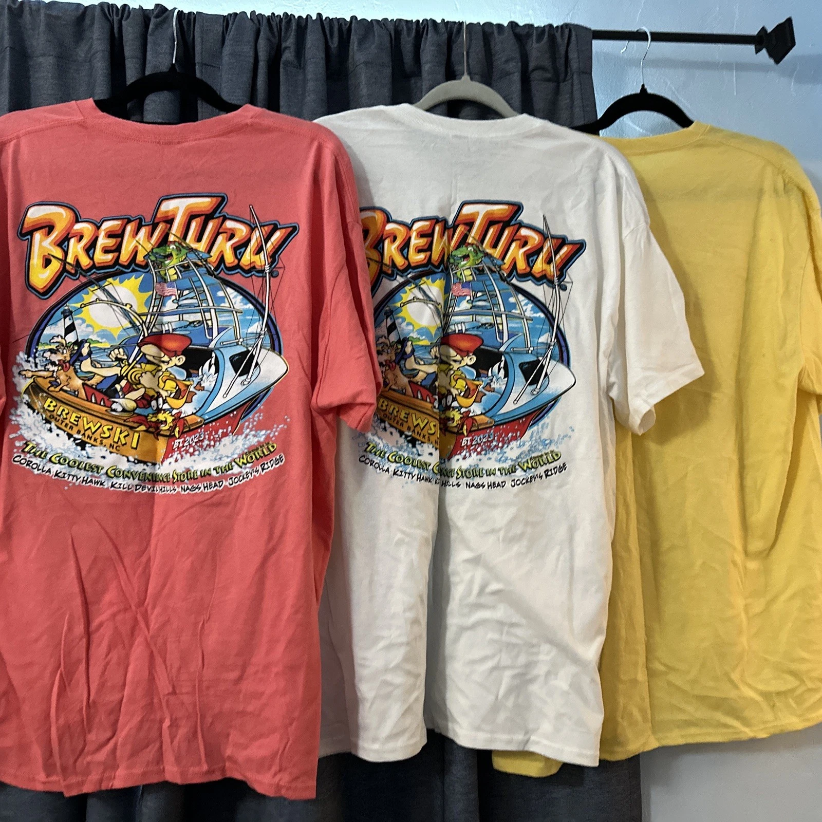 BREW THRU LOT Of 3 Men’s Unisex T Shirt Size XL EUC Fishing Theme
Opens in a new window or tab