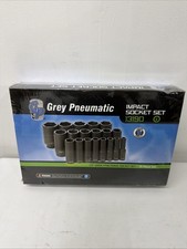 Grey Pneumatic 1319d 12 Drive 19 Piece Deep Length Fractional Master Set New Grey Pneumatic 1319d 12 Drive 19 Piece Deep Length Fractional Master Set New