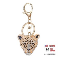 Leopard Bag Pendant, Gold Leopard Purse Charms, 1.77 1.77 Inch Crystal Cheetah