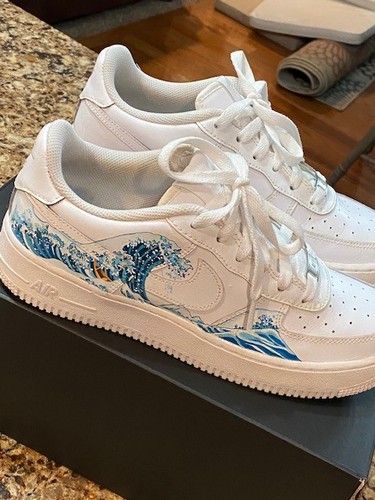 Nike Air Force 1 White Shoes / Sneakers - Hand Painted Design in Italy - Picture 5 of 8