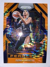 2025 Panini Prizm WNBA DiJonai Carrington #10 Fearless Orange Pulsar #/75