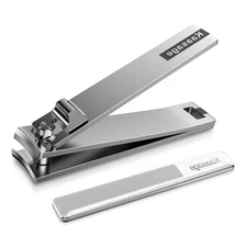 Kaasage Nail Clipper and File, Professional Stainless Steel Heavy Duty Nail Cutt