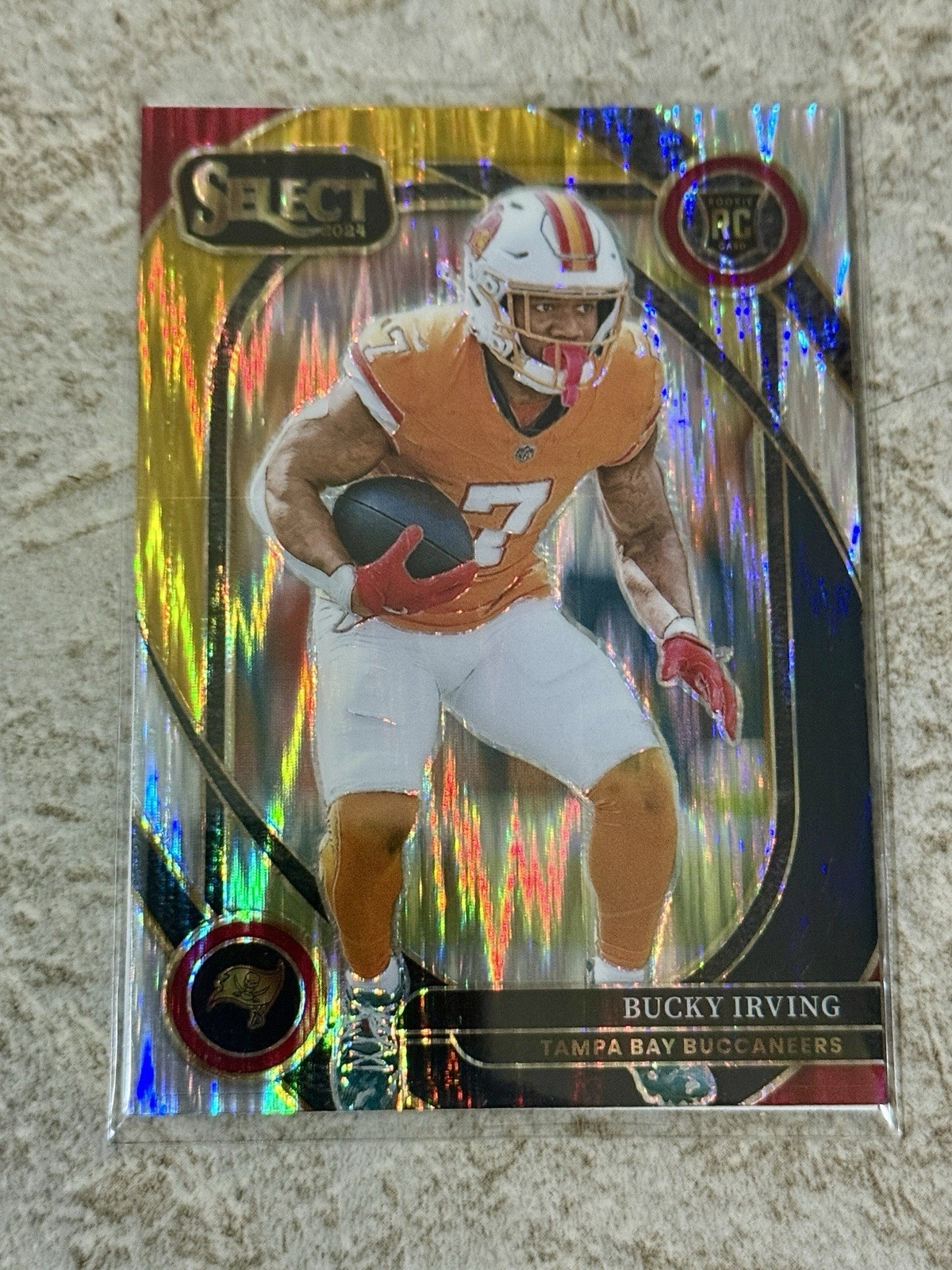 2024 Panini Select - Club Level Bucky Irving #239 Black & Gold Shock Prizm (RC)