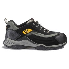 Image of Caterpillar Moor Safety Mens Leather Work Slip Resistant Trainer Black