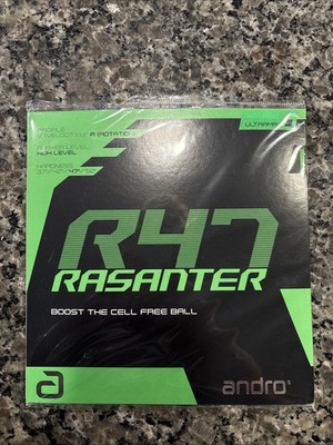 Andro Rasanter R47, Black, Ultramax, Table Tennis Rubber, New Factory Sealed