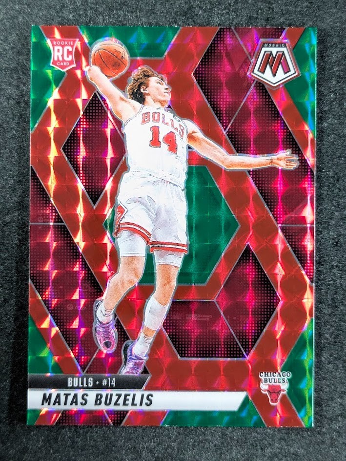 2024-25 Panini Mosaic MATAS BUZELIS Rookie RC Choice Red & Green Prizm SP #223