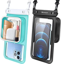 2 Pack IPX8 Waterproof Phone Pouch, Large Space Cell Phone Pouch Floating, Water