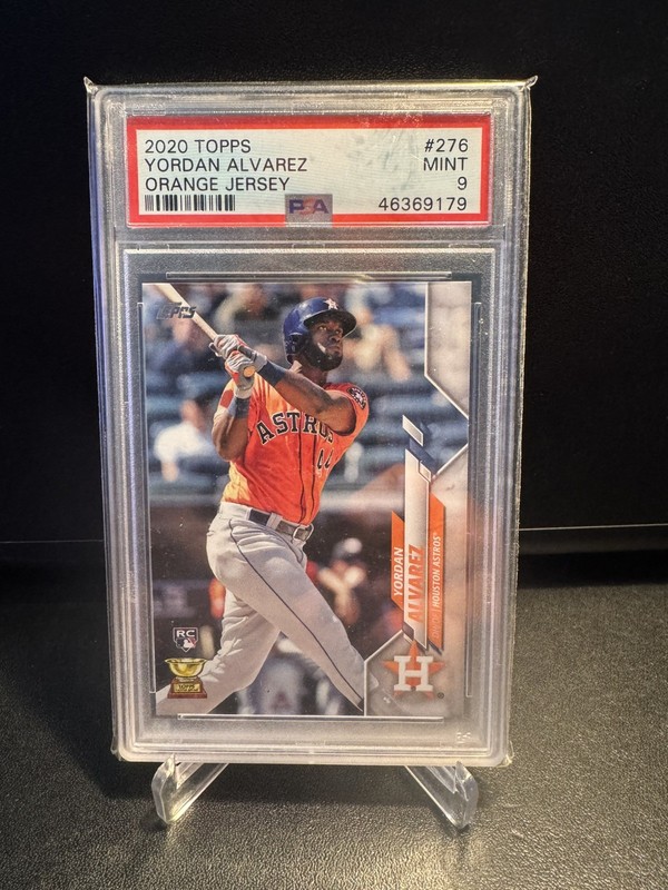 2020 Topps - Yordan Alvarez #276 Orange Jersey (RC) PSA HOUSTON ASTROS