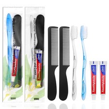 Disposable Toothbrushes 100 Pack with 10g Travel Toothpaste Comb - Ideal