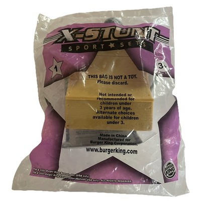 X-Stunt Skateboard Sport Set Burger King Kids Meal Toy Factory Sealed #2 2001 