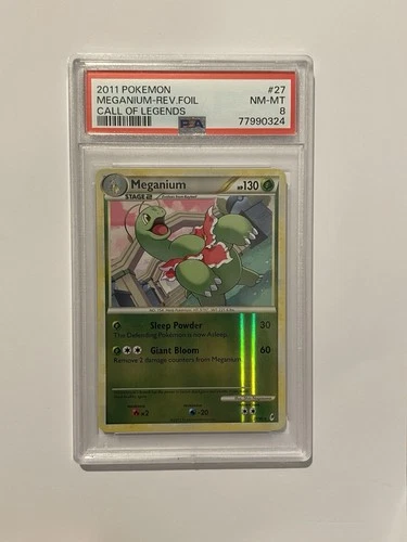 Meganium Reverse foil - Call Of Legends - 27/95 - PSA 8 Pokemon tcg graded slab