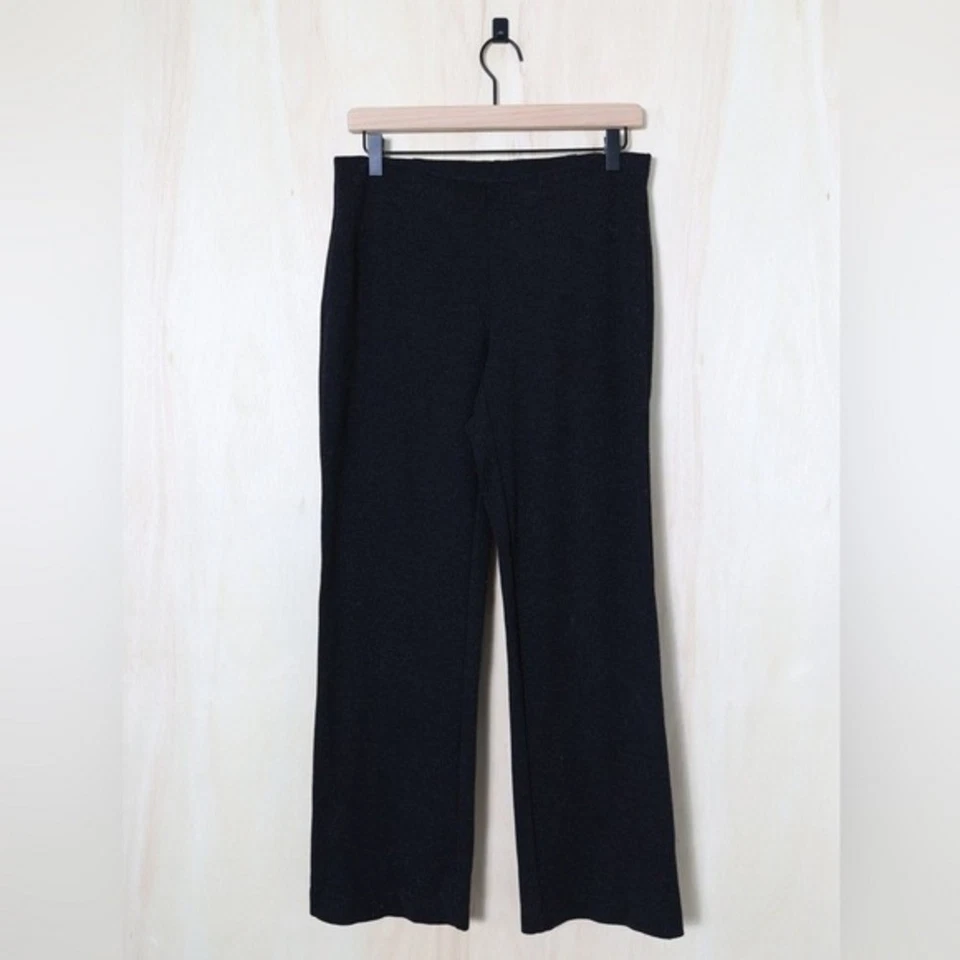 EILEEN FISHER Ponte Wide Leg Pants Charcoal Black Size XS - Image 2 of 4