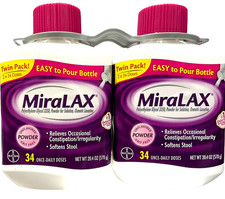 MiraLAX Laxative Powder for Gentle Constipation Relief 2x34 Doses EXP 03/2028