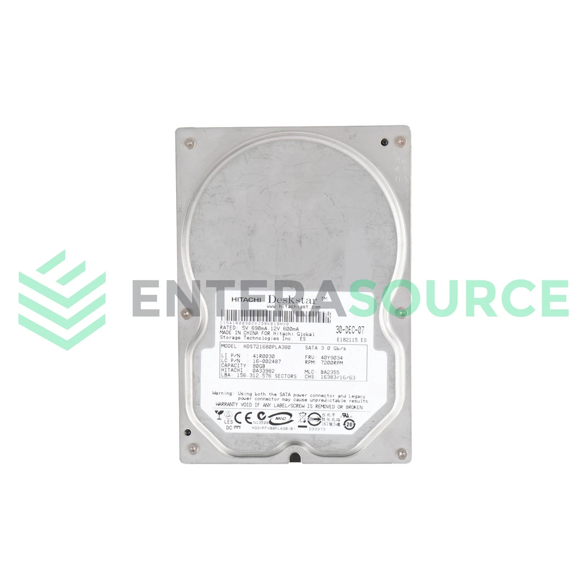 Hitachi Internal Hard Disk Drives 80 GB Storage Capacity for sale