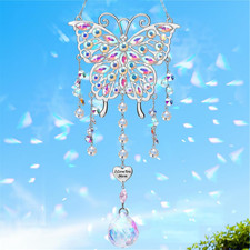 Mother'S Day Butterfly Gifts for Mom, Rhinestones Crystal Butterfly Suncatcher H