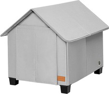 Insulated Dog House Outdoor W/ Warm Mat  Elevated Feet,Weatherproof Dog Bed