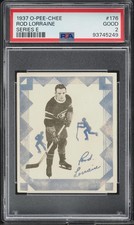 1937 O-Pee-Chee Hockey Series E Rod Lorraine #176 PSA 2 GD
