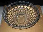 Anchor Hocking Sapphire Blue Bubble Depression Glass 8 1/4" Serving Bowl