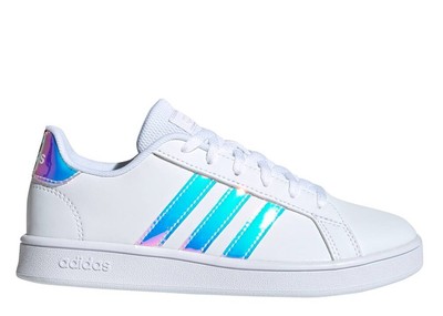 Chaussures pour Femmes Adidas Grand Court K FW1274 Baskets Casual Sportif  Blanc | eBay