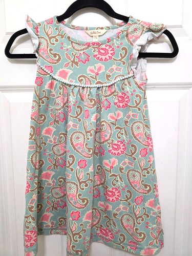 Matilda Jane Set Of 2 Coral & Aqua Floral Girls Dresses Size 6 - Picture 4 of 11