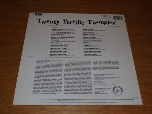 DUANE EDDY - Twenty Terrific 'Twangies' - 1980 German 20-track vinyl LP - Picture 3 of 9