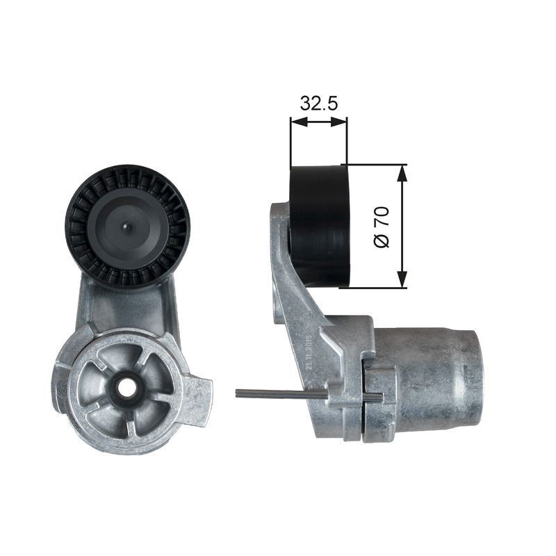 Aux Belt Tensioner fits BMW X6 E71, F16 3.0 08 to 19 N55B30A Drive V-Ribbed New - Image 14