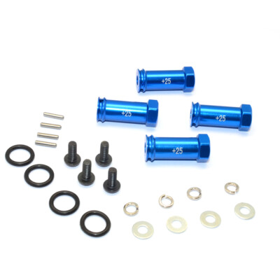 NEW GPM Racing Alloy Hex Adaptor +25mm Blue : Traxxas Slash 4x4