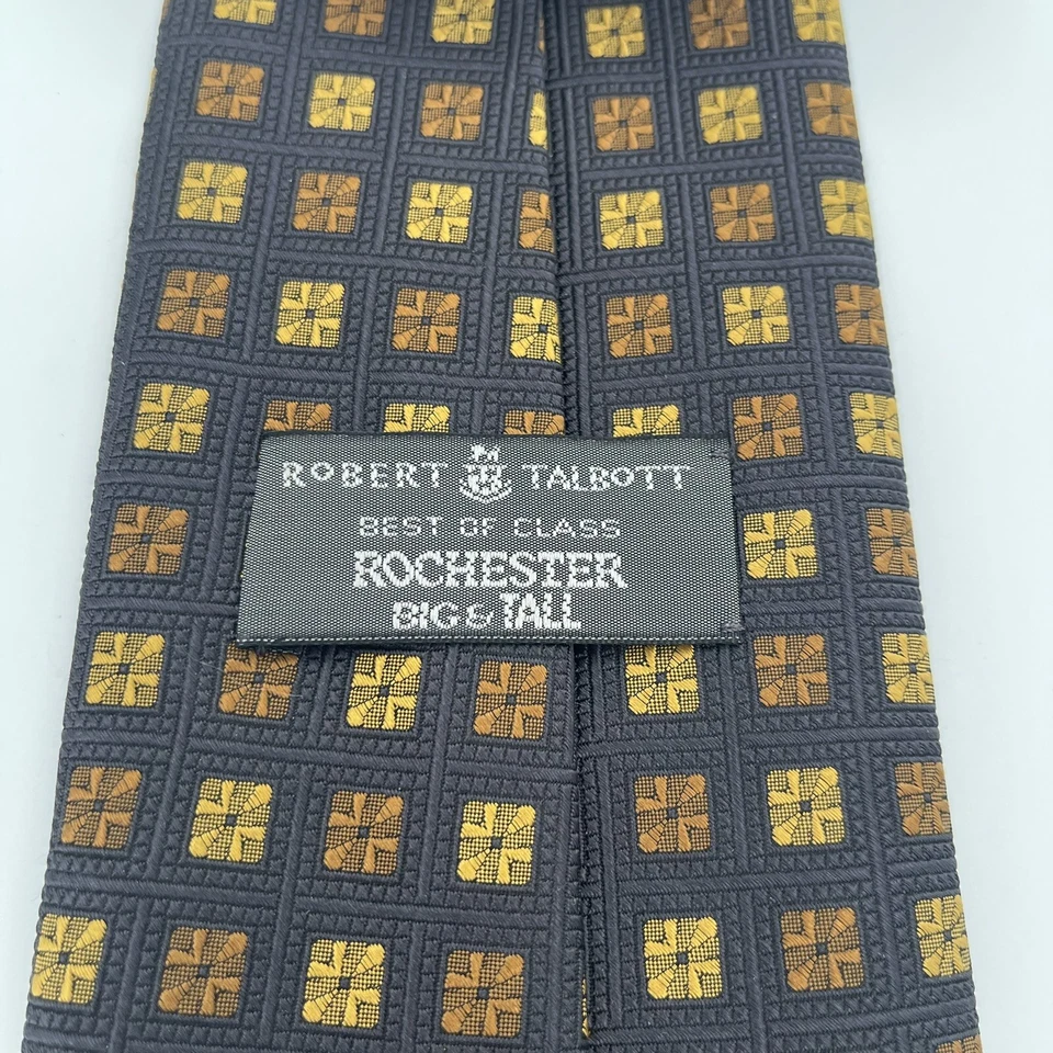 Corbata para hombre Robert Talbots Best Of Class Rochester grande y alta hecha en EE. UU. geométrica Foto 3 de 4