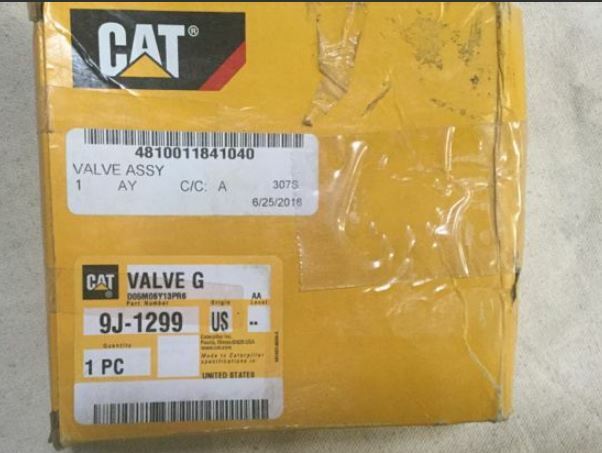 479-8457 4798457 VALVE ASSEMBLY PILOT CAT OEM 9J1299 4810-01