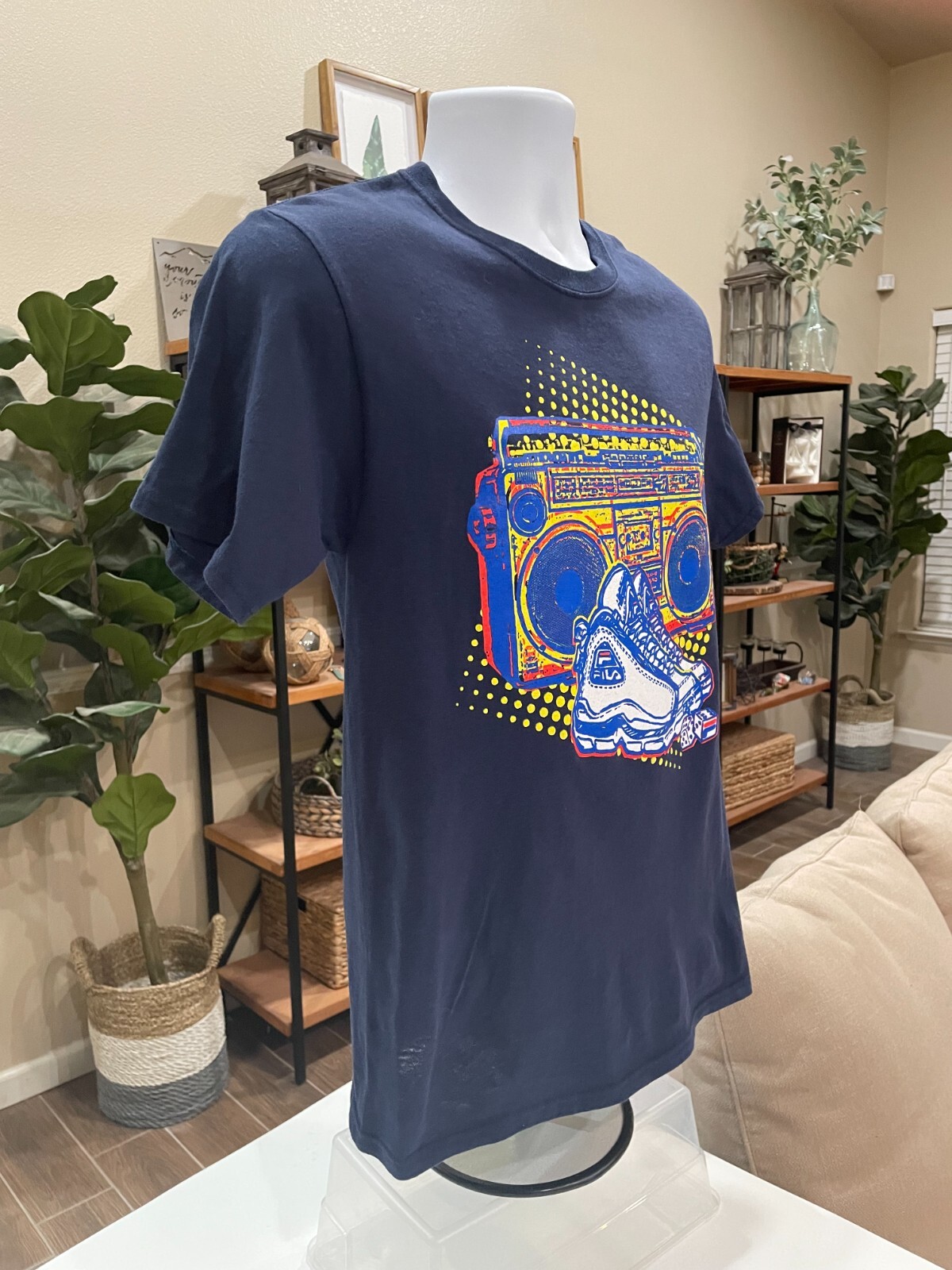 T shirt uomo Fila sneaker boombox grafica casual manica corta girocollo taglia S