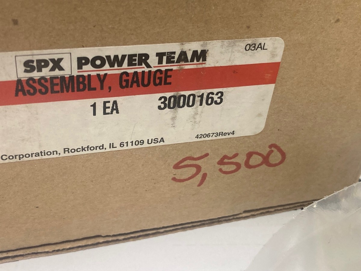 Powerteam -SPX 3000163, 0- 5,500 LBS, Gauge Assembly, KAHR Bearing