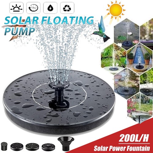 1W Solar Pumpe Rund Teichpumpe Fontäne Gartenteich Springbrunnen