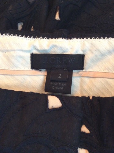 J.CREW COLLECTION Size 2 Gazebo wide-leg pant in Austrian floral lace F2653 $298 - Picture 8 of 9