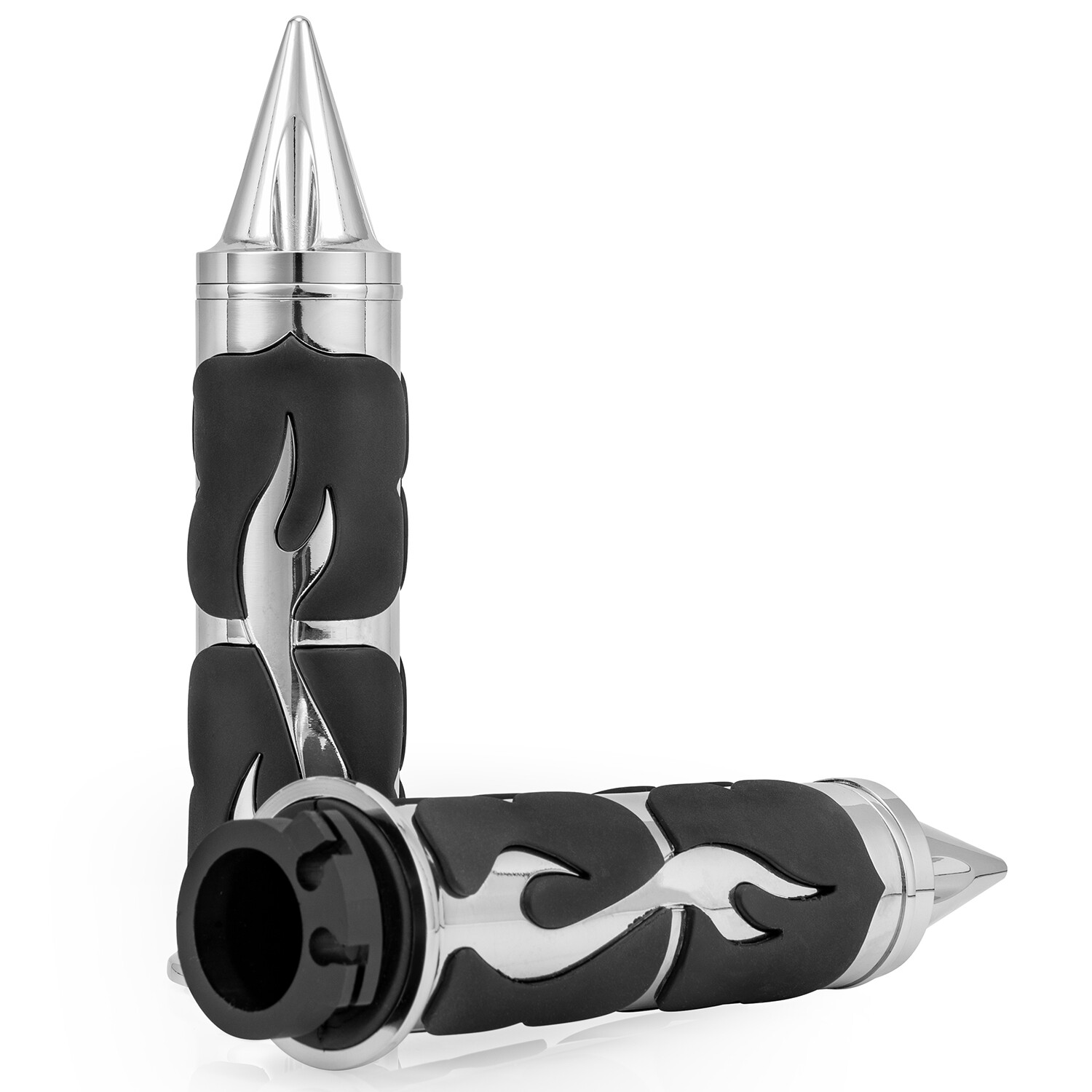 For Harley Honda Yamaha Suzuki 1" Motorcycle Handle Bar Hand Grips W/ Throttle