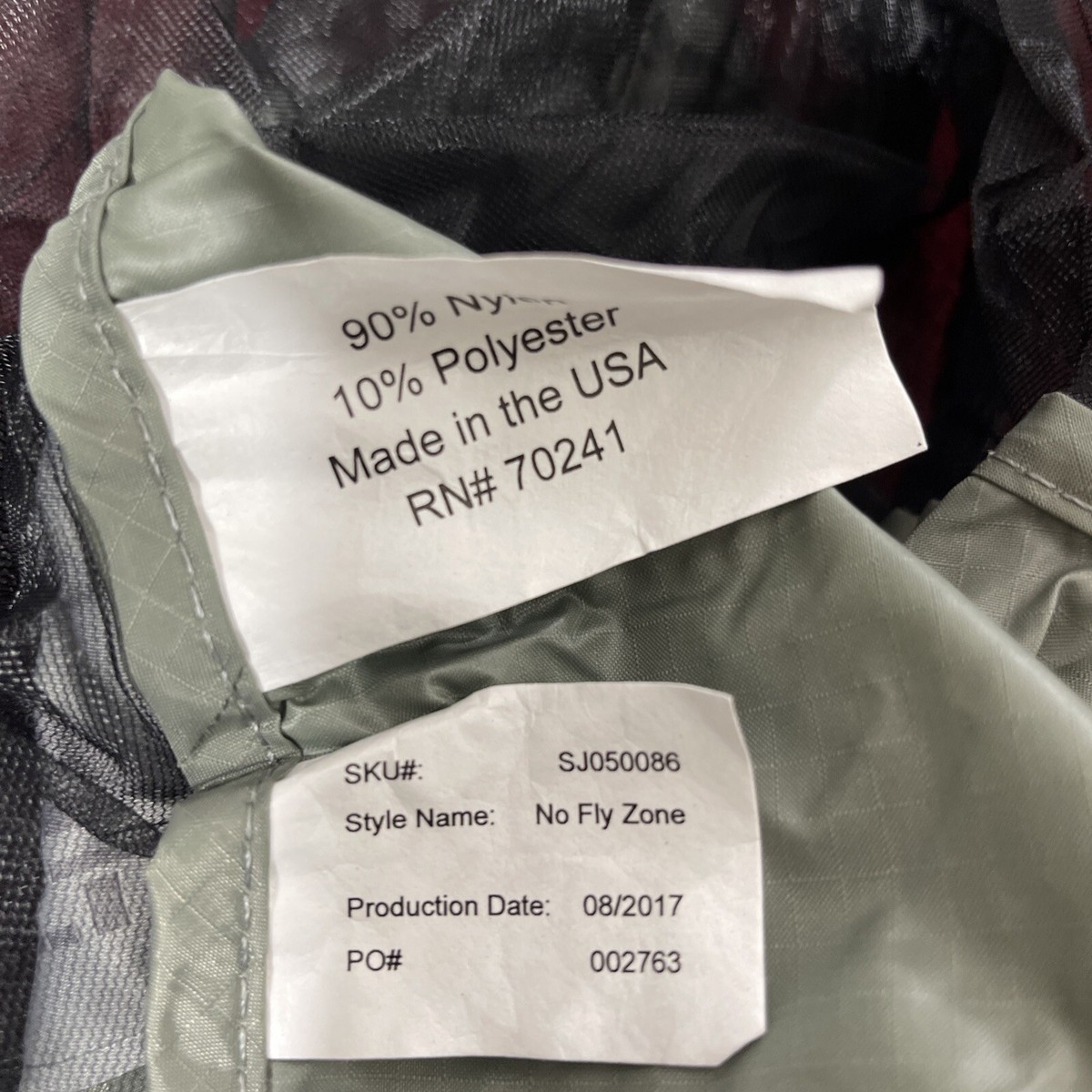 Kelty VariCom No Fly Zone sleeping bag nylon mesh cover Kelty VariCom No Fly Zone sleeping bag nylon mesh cover
