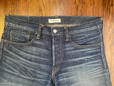 Ron Herman Huron Raw Indigo Selvedge Denim sz 31x33 USA Made Slim