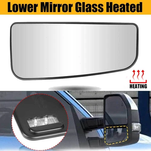 Passenger Right Side Heated Tow Mirror Glass for 17-22 Ford F250-F550 Super Duty