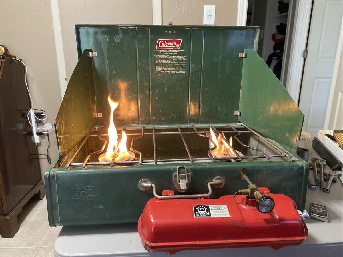 ストーブ/コンロ Coleman - Coleman 413H Vintage 08/93 Coleman The Powerhouse Model 413H 2-Burner