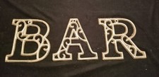 Metal Letters  BAR - Cast Iron Ornate Scroll Alphabet Letter  4 1/2  