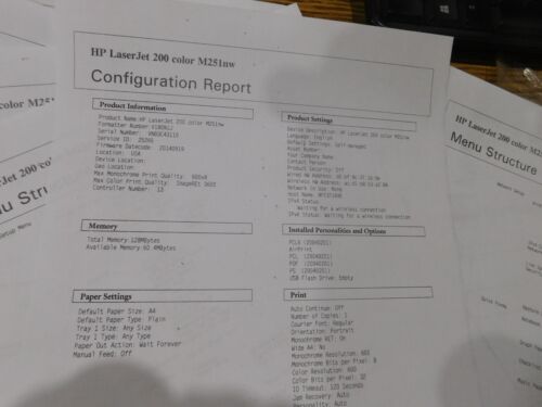 Hewlett Packard Prod. Id: CF147A. M251nw. LaserJet Pro 200 Color Printer - Picture 8 of 13
