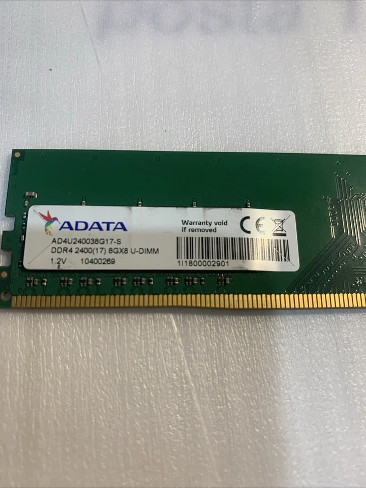 RAM UDIMM | ADATA | 8GB DDR4 | 2400 MHZ | AD4U240038G17-S - Immagine 2 di 4