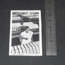 PHOTO CHOCOLAT DELESPAUL-HAVEZ 1950-1960 INDE INDIA BOMBAY FILATURE COTON