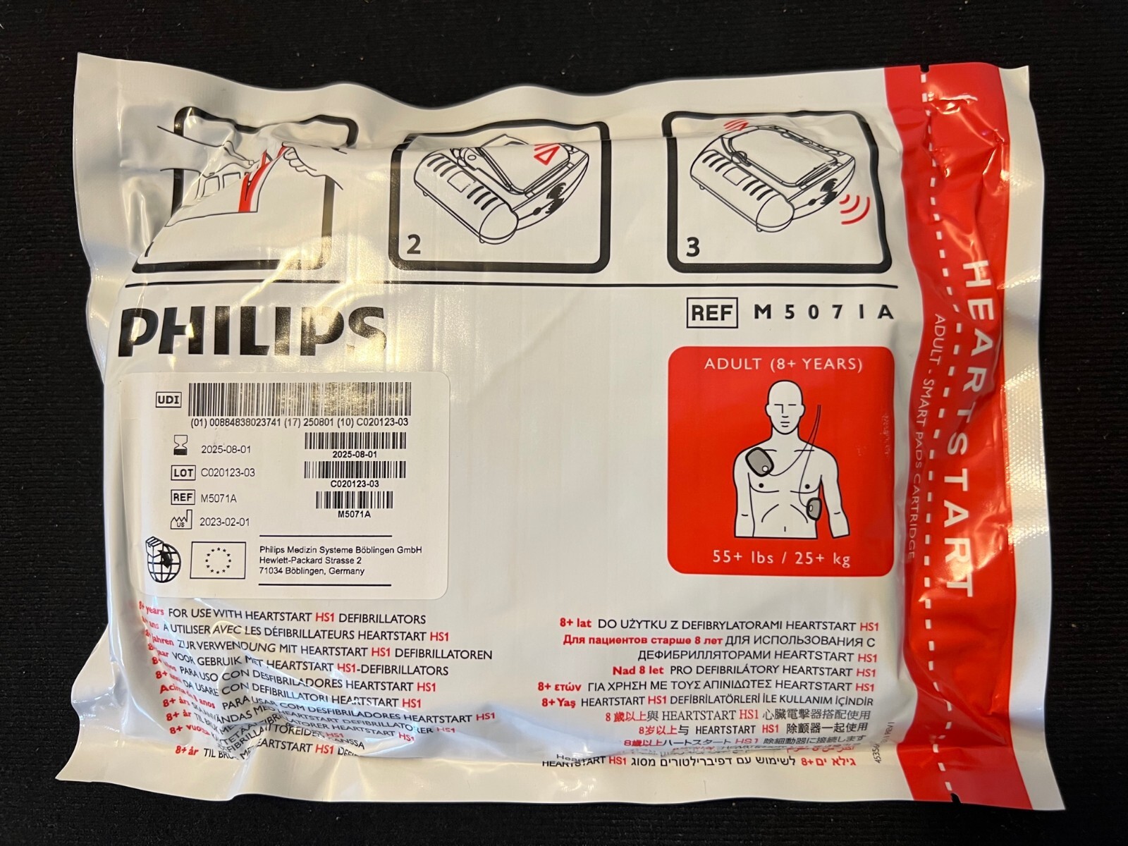 Philips HeartStart M5071A Adult Smart Pads Cartridge New Sealed