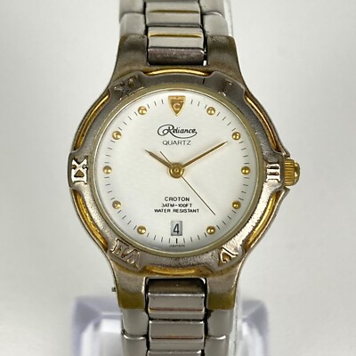 ▪︎Vtg Croton Women\'s Watch Vintage 14k White Gold Diamond Croton Ladies Watch 11.7  main image 4
