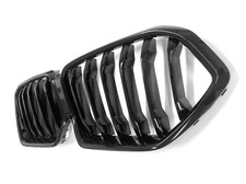 Gloss Black Blackout Hood Bumper 8 Slats Grill Grille Fit 2020-2023 Bmw X6 G06