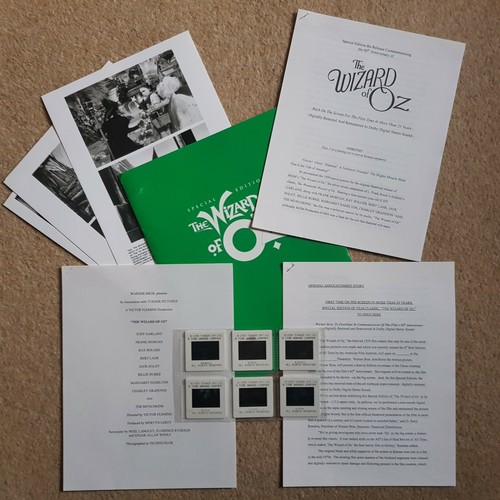 The Wizard of Oz 60th Anniversary Press Kit incl 6 Colour Transparencies