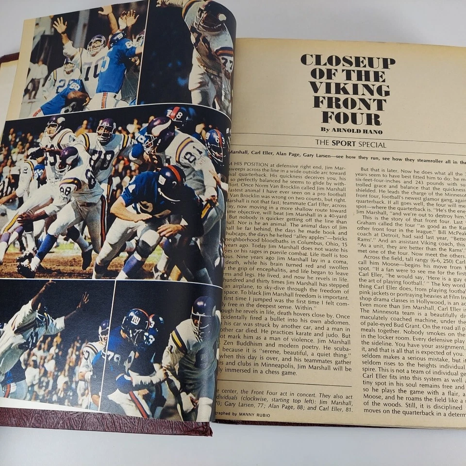 Revista deportiva 1970 12 números encuadernados Henry Aaron, Johnny Bench, Dick Butkus Foto 3 de 4