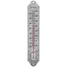 204-1550 La Crosse 19.25" Indoor/Outdoor Galvanized Metal Thermometer