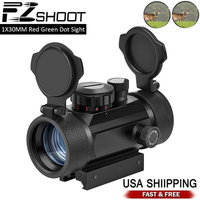 4 MOA Green Red Dot Sight Dual Illuminated W/Filp Len Cap For 20/11mm Rail Mount