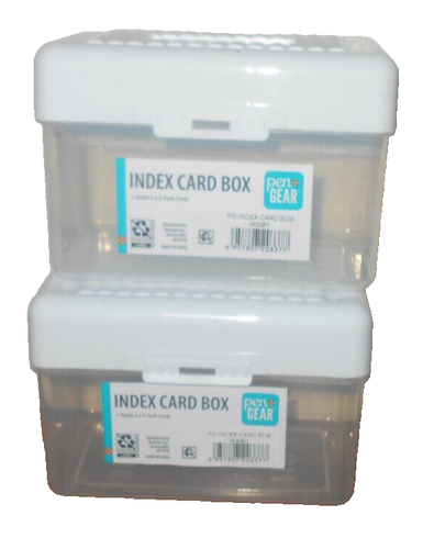 Pen + Gear Two 3 x 5 Index Card Box's